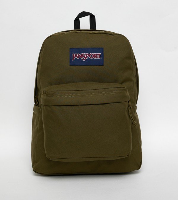 Label Detail Front Pocket Backpack