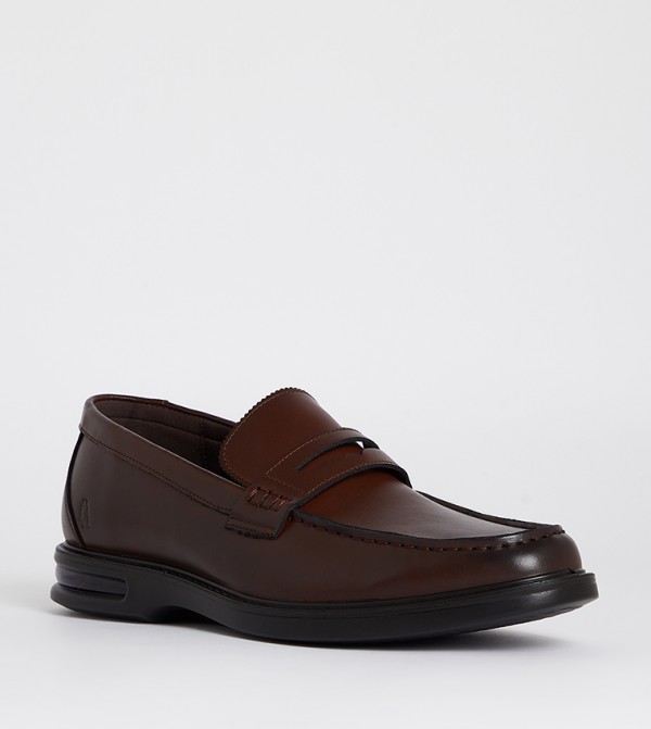 PALM Textured Round Toe Loafers
