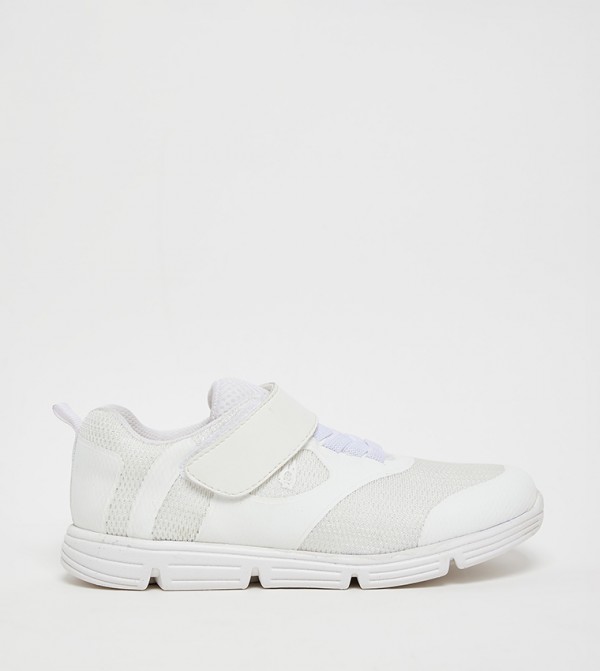 Textured Mesh Velcro Closure Sneakers