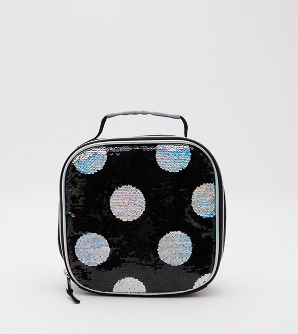 Girls Metallic Sequins Dot Lunch Bag
