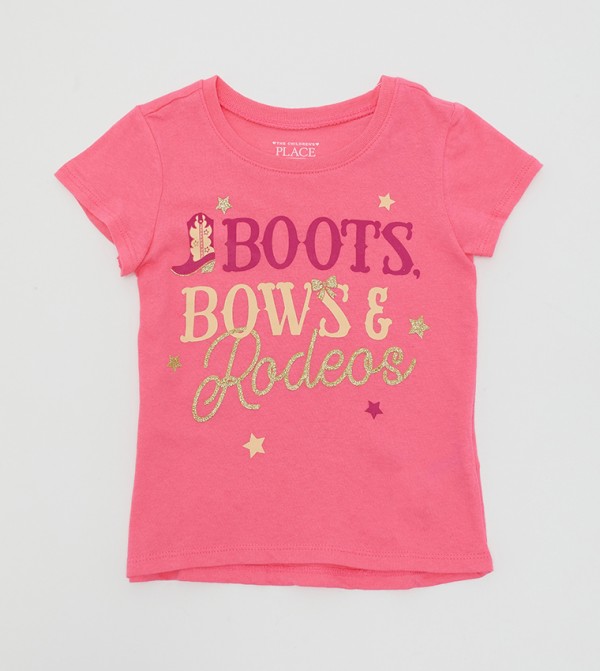 Girl's Rodeos Short Sleeves Printed T-shirt