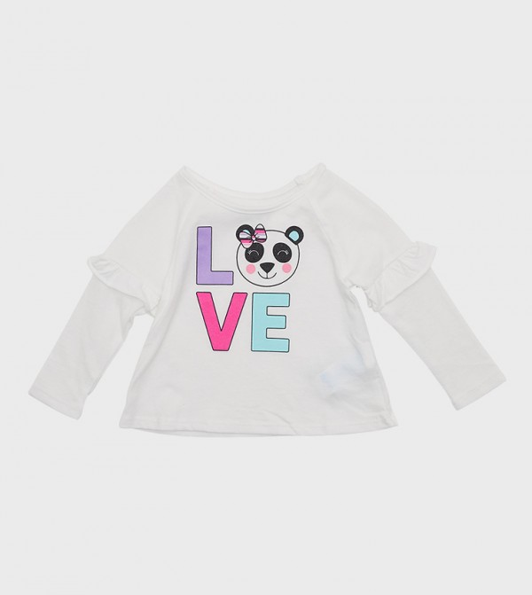 Girl's Raglan Printed T-Shirt
