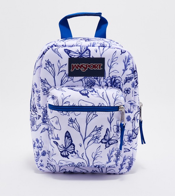 Jansport blue floral on sale backpack