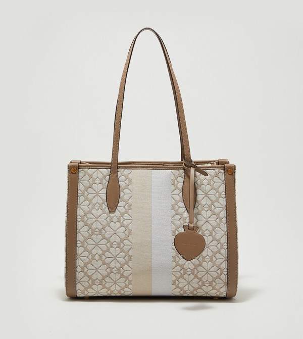 Printed Zip Closure Tote Bag