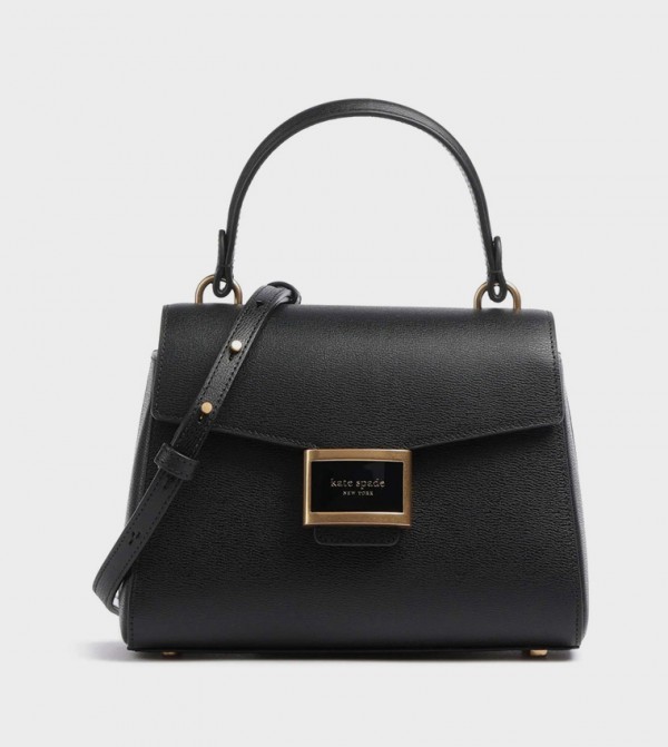 Textured Flap Top Handle Bag