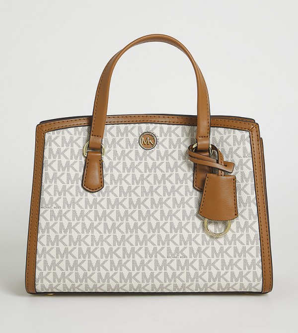 Monogram Patterned Satchel Bag