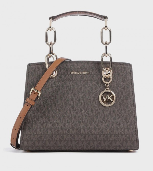 Monogram Patterned Satchel Bag