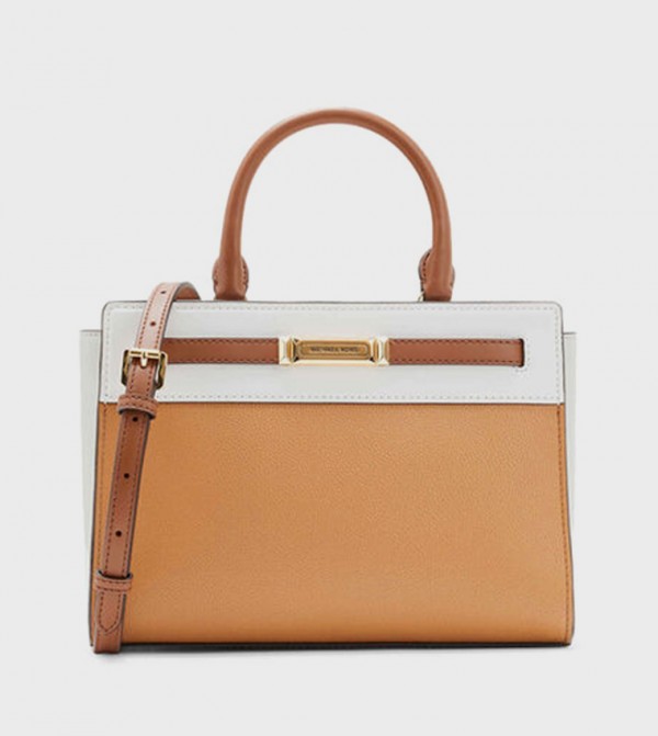 Color Block Satchel Bag