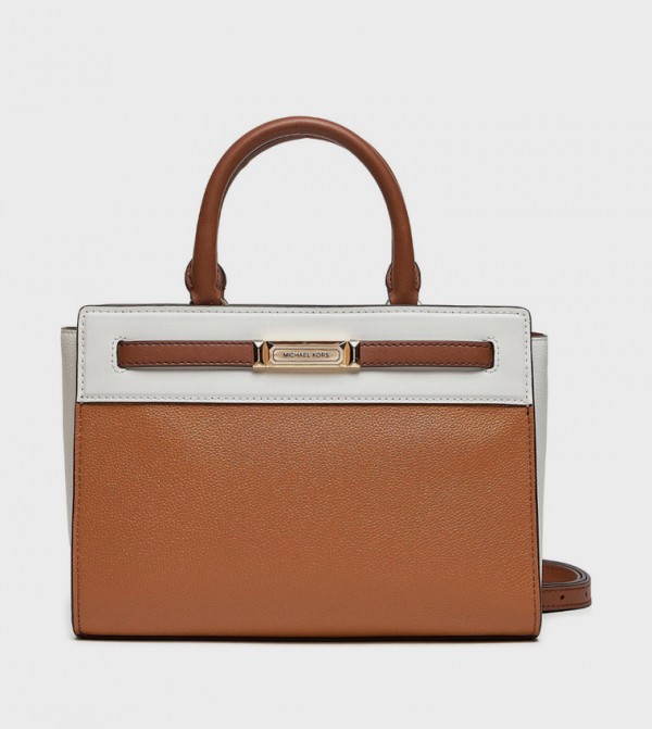 Color Block Satchel Bag