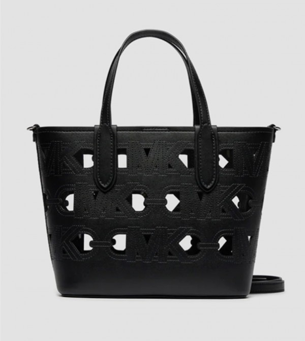 Monogram Laser Cut Tote Bag