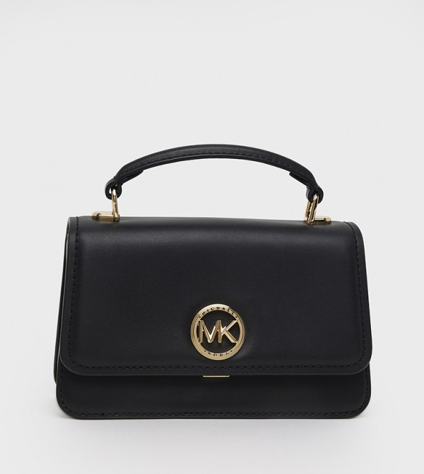 Logo Detail Top Handle Bag with Crossbody Strap