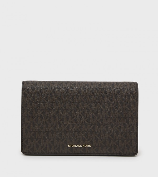 JET SET Monogram Patterned Flap Crossbody Bag