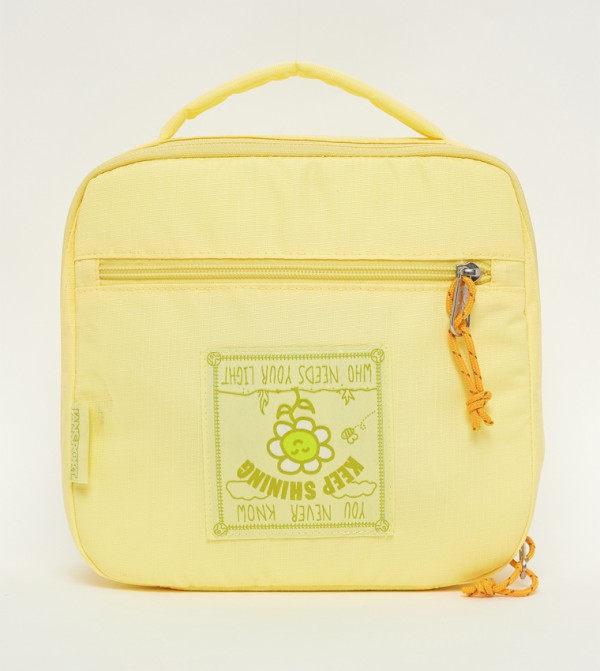 Label Detail Top-Handle Lunch Bag