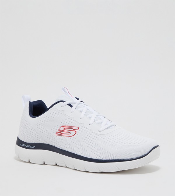SUMMITS Knitted Lace-Up Sneakers