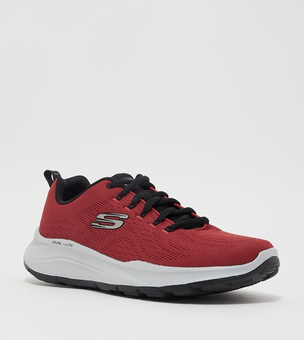 Buy Skechers UNO Lace Up Mid Top Sneakers In RED BLACK 6thStreet