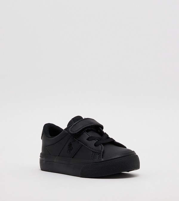 Boys black ralph lauren shoes hot sale