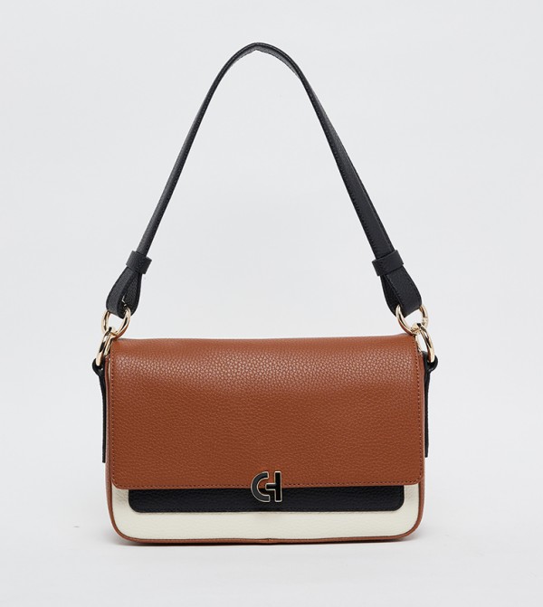 Color Block Flap Shoulder Bag