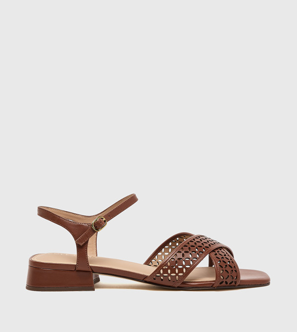 PATIE Ankle Strap Block Heel Sandals