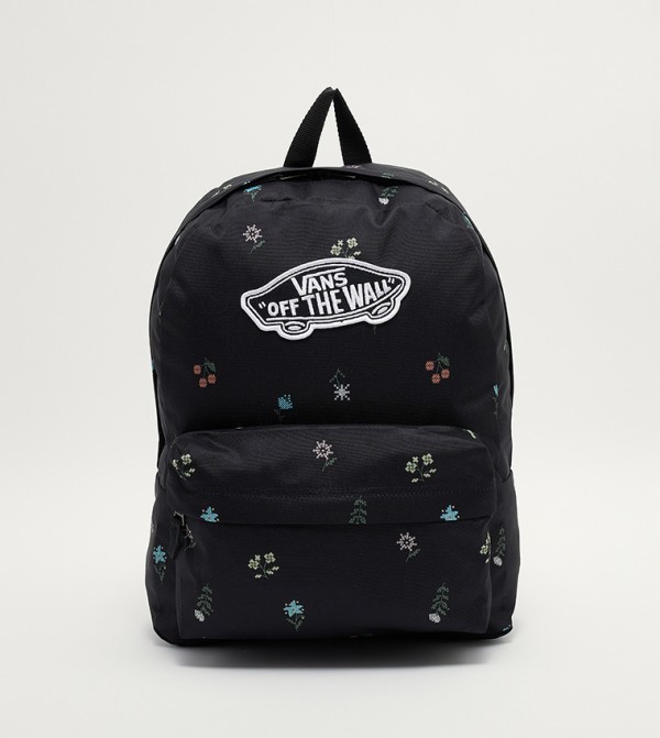 Buy Vans REALM Logo Embroidered Backpack In Black | 6thStreet UAE