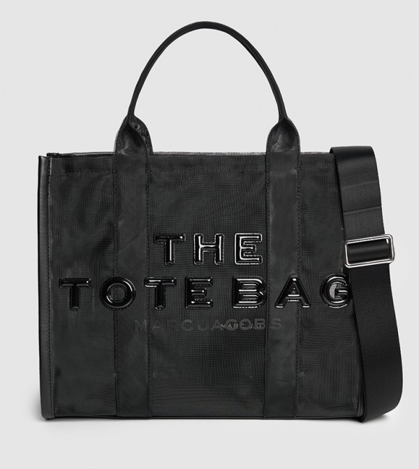 Appliqued Mesh Tote Bag