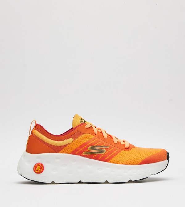 Buy Skechers MAX CUSHIONING HYPER CRAZE BOUNCE Running Shoes In Orange