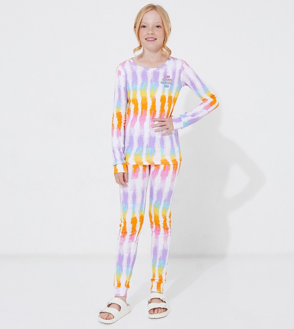 Tie dye thermal online pajamas