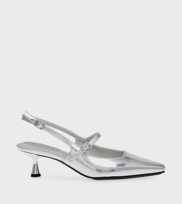 TYRA Metallic Slingback Pumps