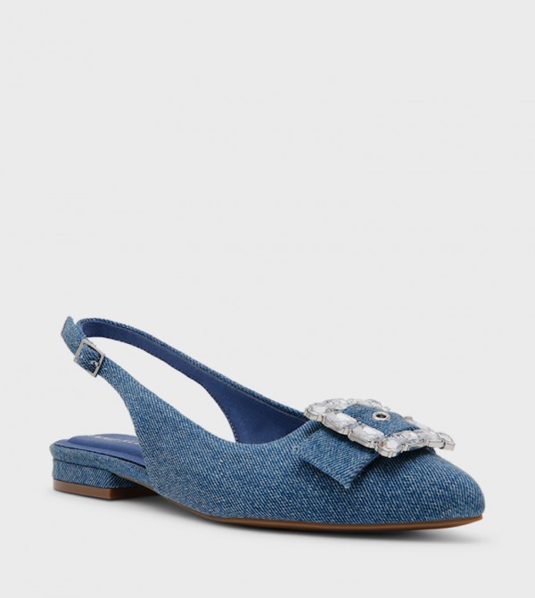KENNI Woven Slingback Flats
