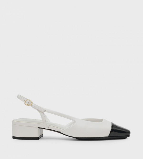 NIA Cap Toe Slingback Pumps
