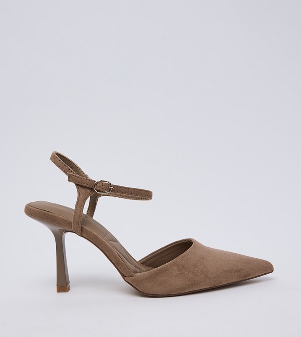IBARAA Solid Ankle Strap Pumps