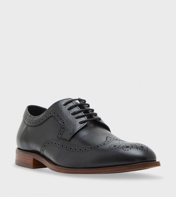 BENEDICT Textured Lace Up Brogue Shoes