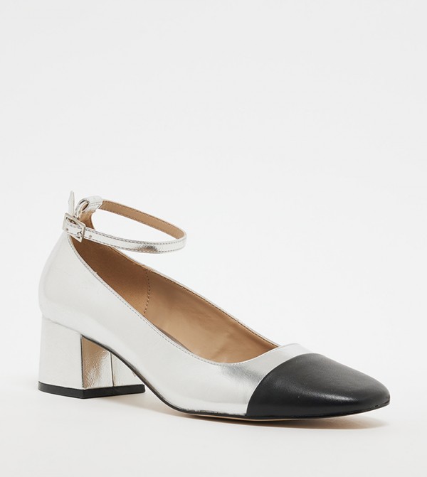 ELI Cap Toe Ankle Strap Pumps