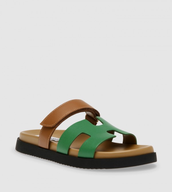 【Steve Madden】ムニサンダル KNICKY Silver Rhinestones Slide Sandals | Women's Designer