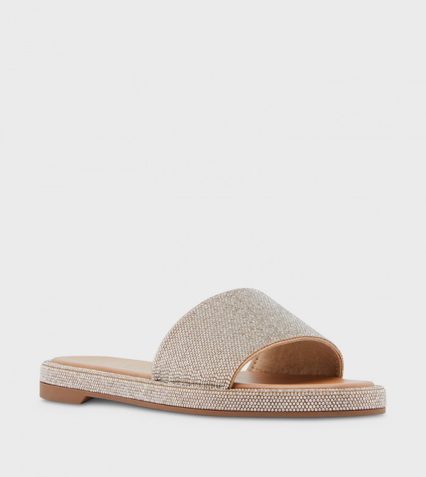 ADDIIE Embellished Open-Toe Flat Sandals