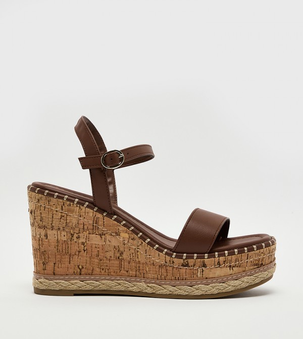 SUMMEER Ankle Strap Wedge Sandals