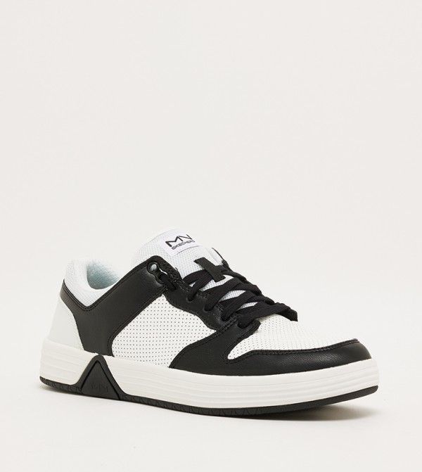 ALPHA CUP Perforated Lace Up Sneakers
