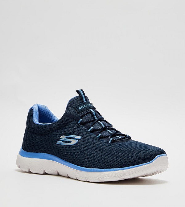 Buy Skechers SUMMITS Logo Detail Running Shoes In Navy 6thStreet UAE