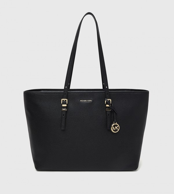 QUINN Textured Zip-Closure Tote Bag
