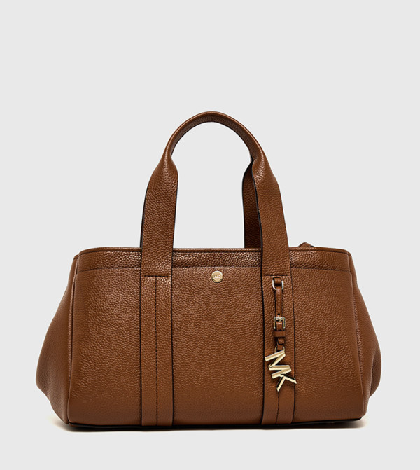 ROMEE Solid Pebbled Leather Satchel Bag