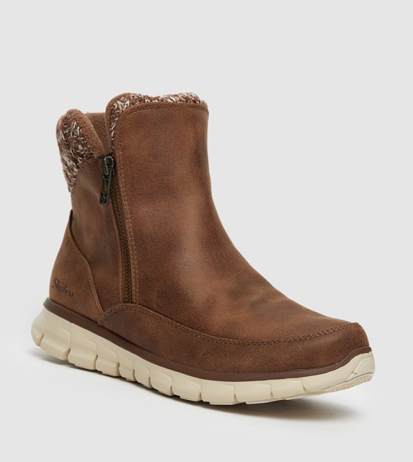 SYNERGY Zippered Ankle Boots