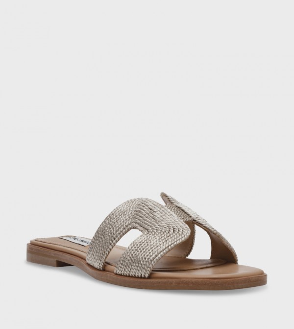 HADYN Rope Cut-Out Detail Flat Sandals