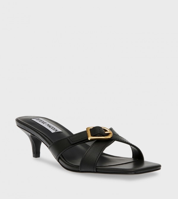 KRUZE Open Toe Kitten Heel Sandals