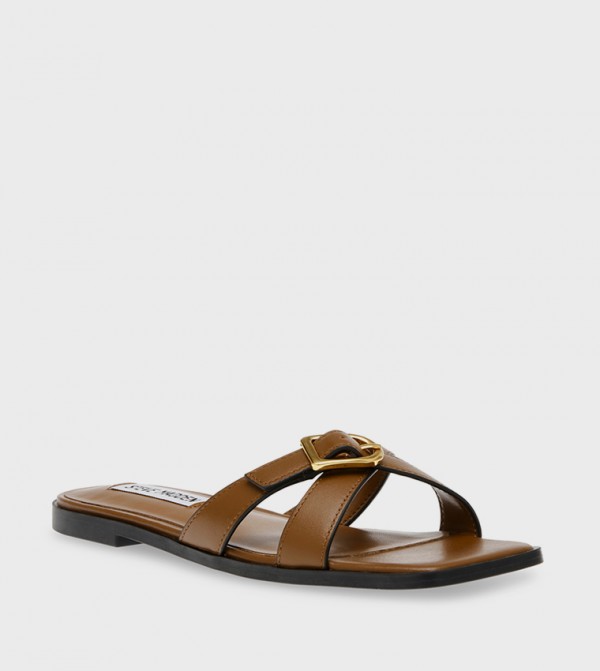 HEARTFELT Square Toe Flat Sandals