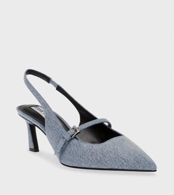 LULU Pointed Toe Slingback Denim Pumps
