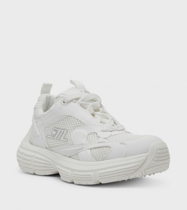 POWER 1 Mesh Detail Lace Up Sneakers