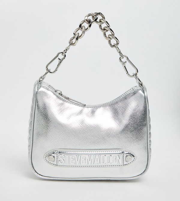 BKHAI Metallic Logo Badge Shoulder Bag