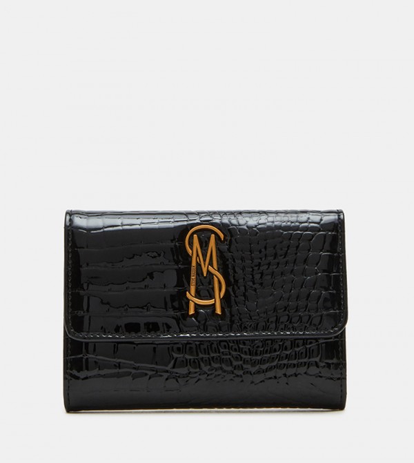 BASHA-W Croc Textured Wallet with Sling