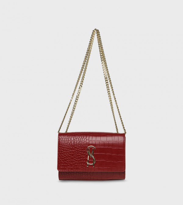 BRAMONIE Croc Textured Convertible Crossbody Bag