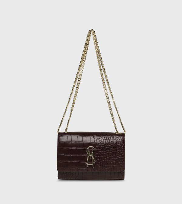 BRAMONIE Croc Textured Convertible Crossbody Bag