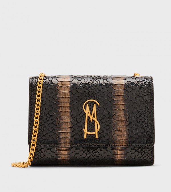 BRAMON-S Snakeskin Textured Crossbody Bag